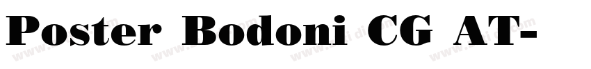 Poster Bodoni CG AT字体转换